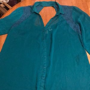 Teal blouse